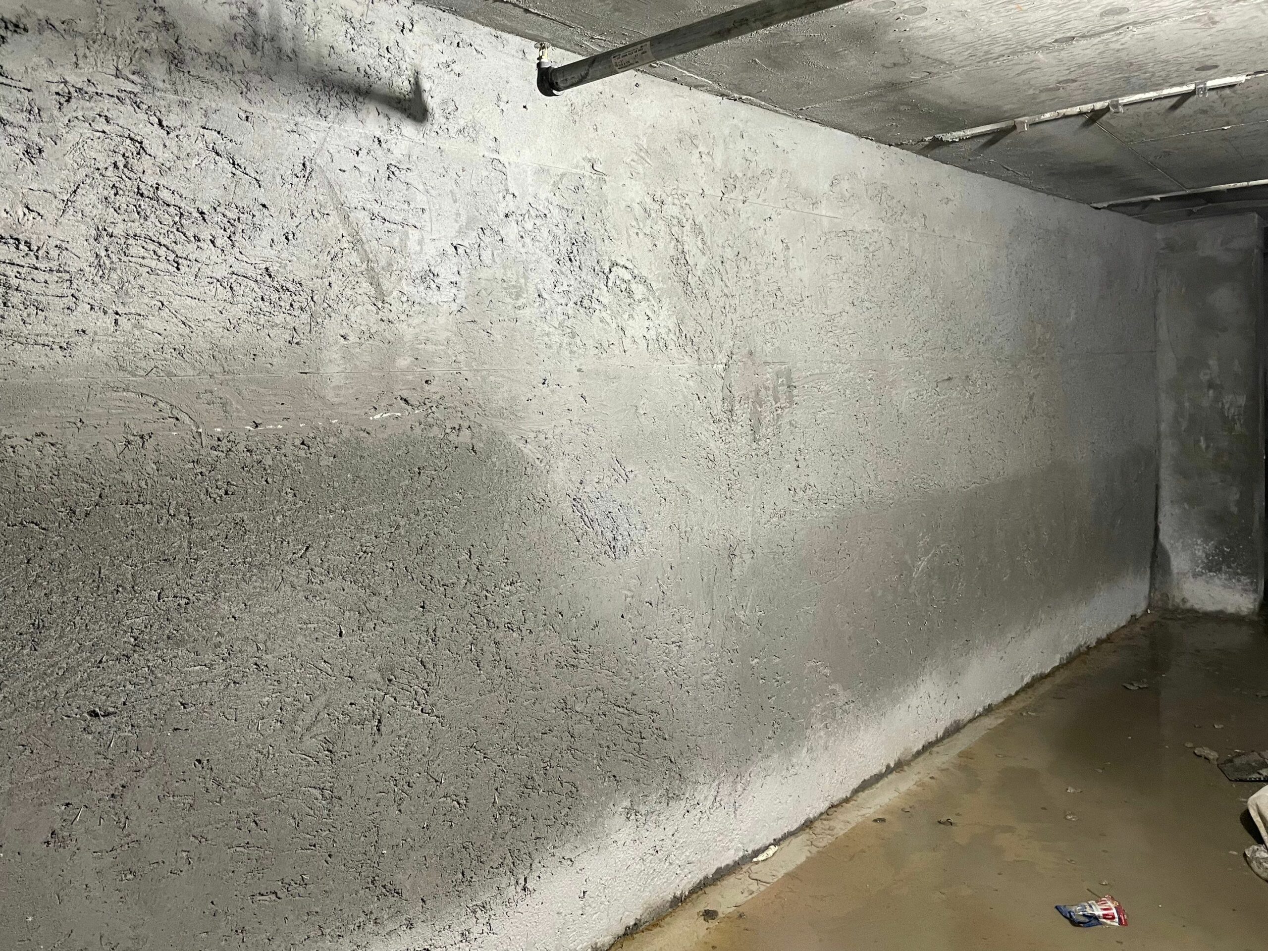 basement with shotcrete wall