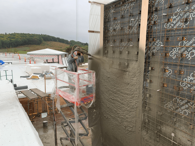 shotcrete tank construction